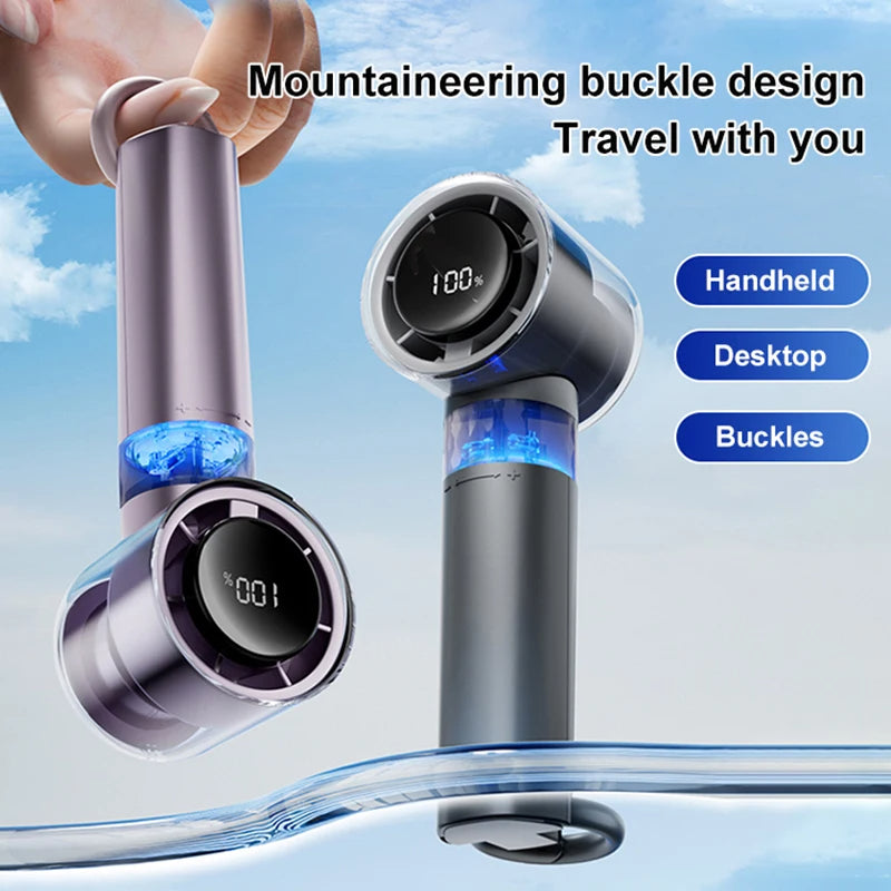 Mini ventilateur portatif avec affichage LED