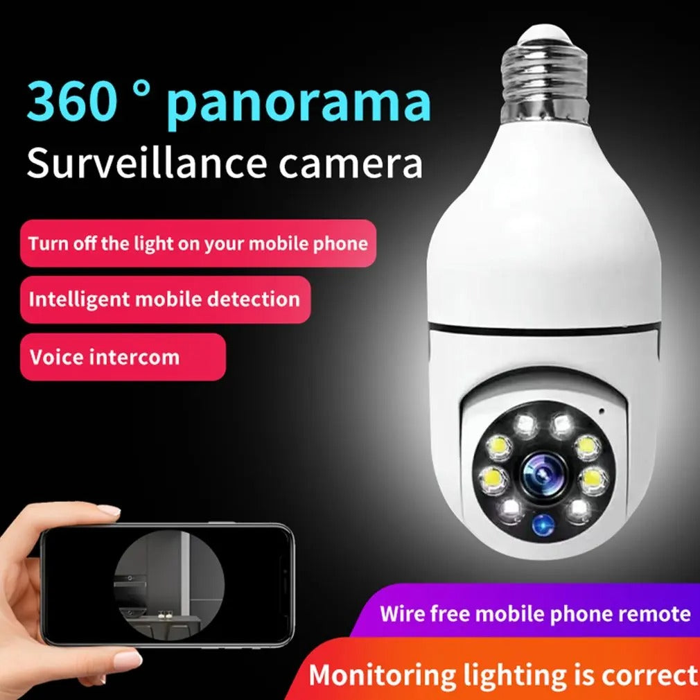 Caméra de surveillance avec ampoule LED
