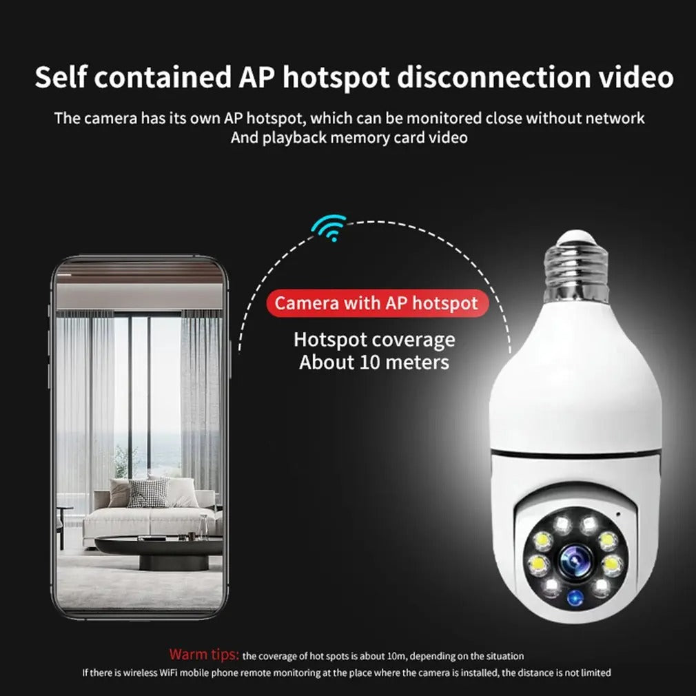 Caméra de surveillance avec ampoule LED