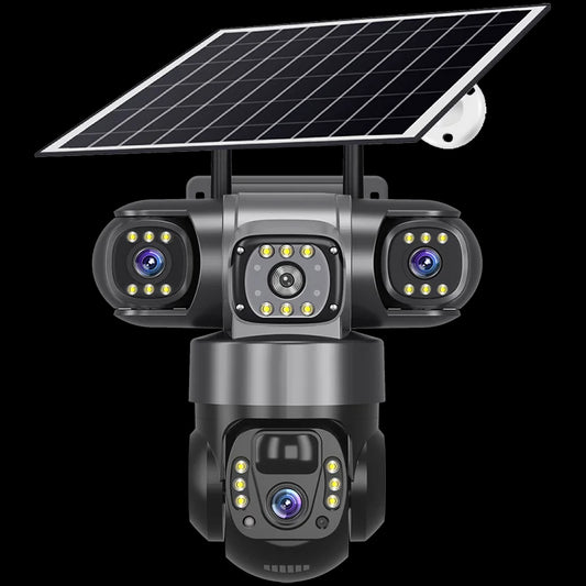 Caméra solaire V380 à 3 objectifs et 3 écran avec Puce 4g