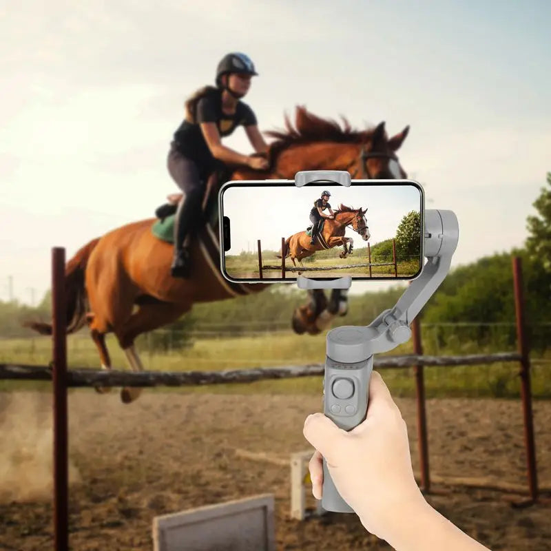 stabilisateurs de cardan pliables portables 3 axes pour téléphone portable avec suivi du visage AI