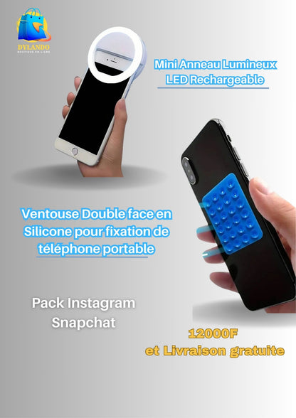 Pack Instagram 1 support Avec Anneau lumineux LED
