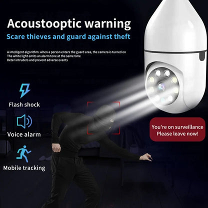 Caméra de surveillance avec ampoule LED