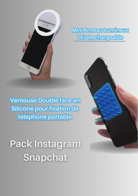 Pack Instagram 1 support Avec Anneau lumineux LED